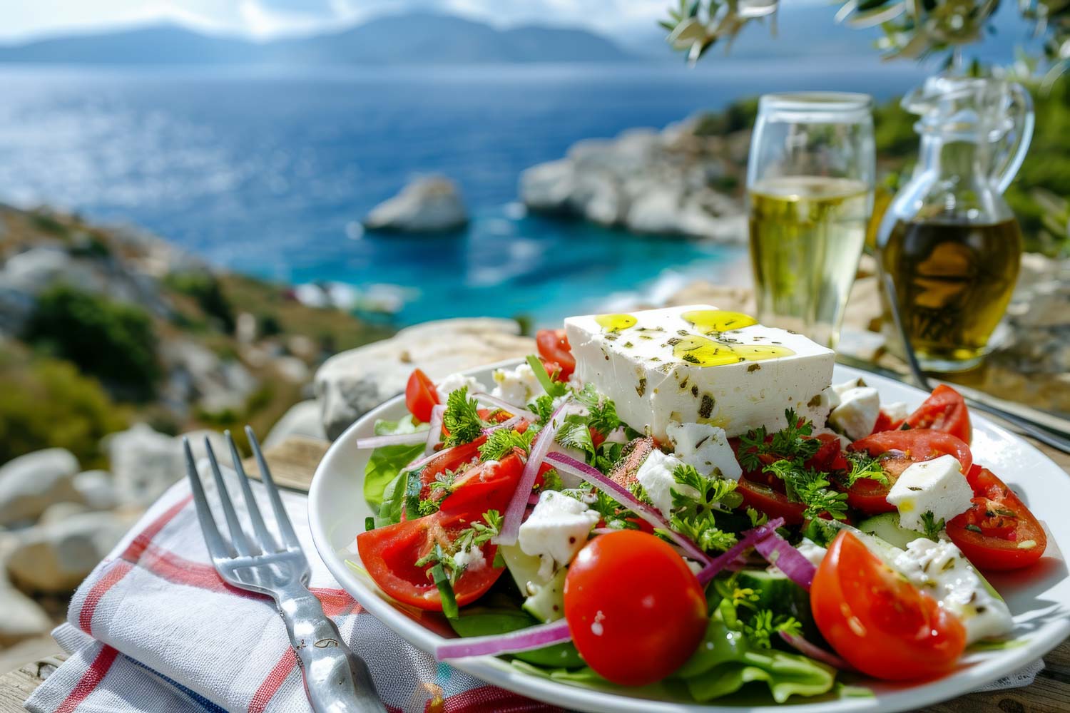 greek salad with feta cheese