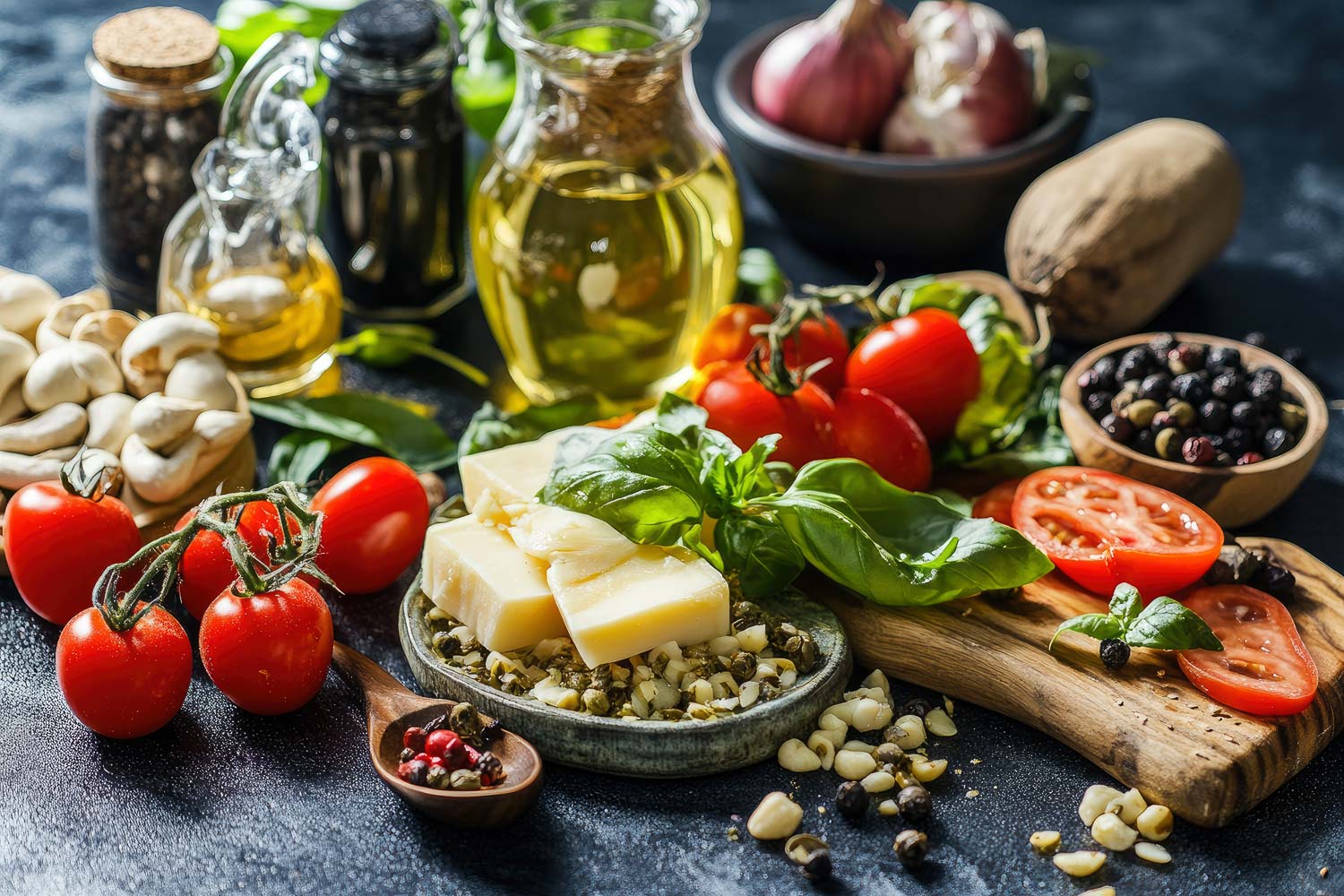 healthy food balanced flexitarian mediterranean diet concept